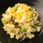 明太高菜と枝豆のポテトサラダ