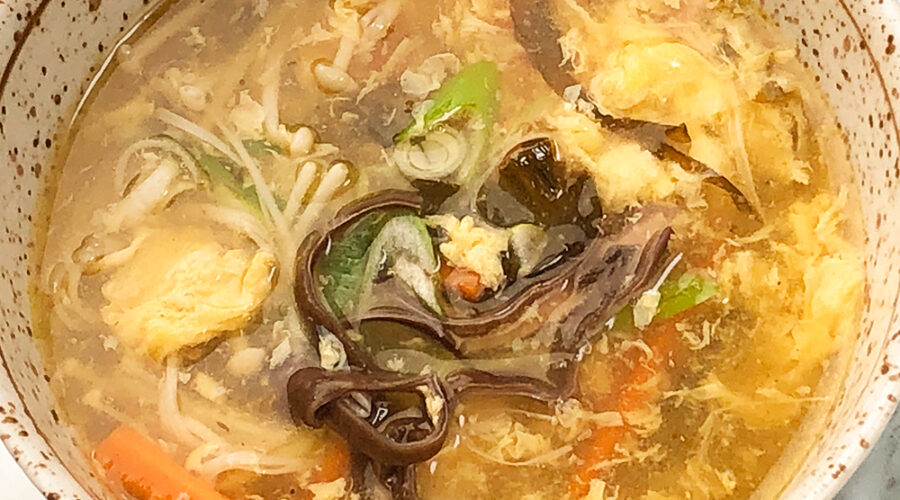 辛子高菜で仕上げる酸辣湯スープ