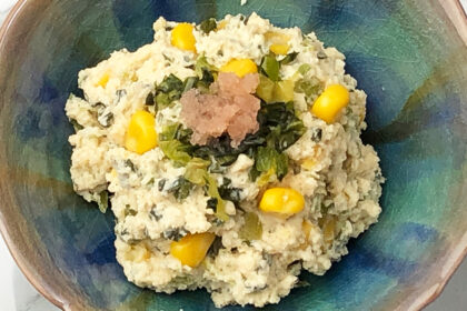 ちょっぴり高菜と明太子のおからサラダ