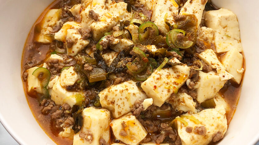 辛子高菜入り麻婆豆腐