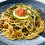 辛子高菜と明太子のパスタ