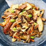 激辛高菜ときのこのバター醤油炒め